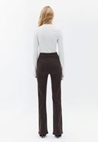 Bayan Kahverengi Yüksek Bel Bootcut Pantolon ( TENCEL™ )