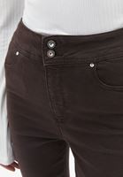 Bayan Kahverengi Yüksek Bel Bootcut Pantolon ( TENCEL™ )