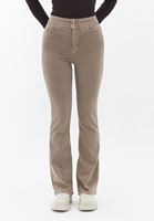 Bayan Kahverengi Yüksek Bel Bootcut Pantolon ( TENCEL™ )