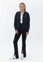Women Black Soft Touch Bomber Jacket