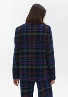 Bayan Çok Renkli Ekoseli Blazer Ceket