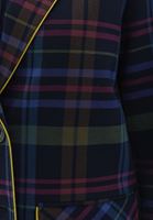 Bayan Çok Renkli Ekoseli Blazer Ceket