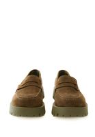 Bayan Yeşil Süet Loafer Ayakkabı