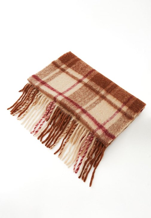 Çok Renkli Desenli Kalın Şal