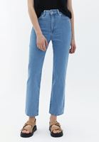 Bayan Mavi Ultra Yüksek Bel Straight-Fit Pantolon