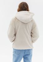 Bayan Bej Kürk Detaylı Kısa Mont