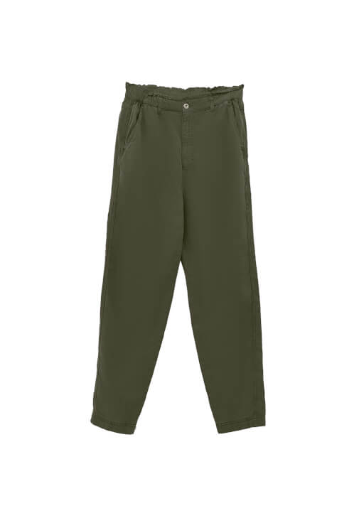 Tencel Baggy-Fit Pantolon ve Pamuklu Tişört Kombini