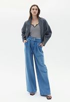 Ultra Yüksek Bel Wide-Leg Denim Pantolon