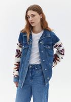 Bayan Mavi Oversize Denim Ceket