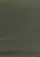 Bayan Yeşil Çıtçıt Detaylı Crop Tişört