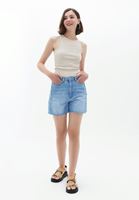 Bayan Bej Pamuklu Halter Yaka Atlet