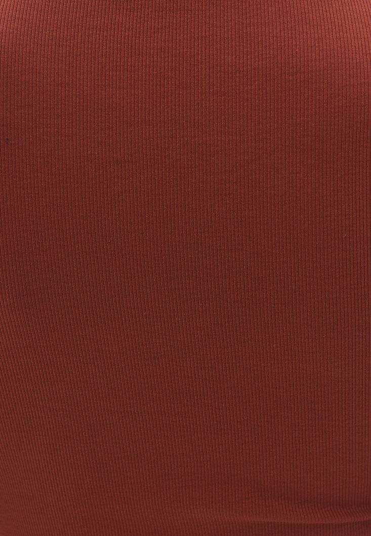 Women Brick Tshirt with Tie-up Detail