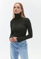 Bayan Yeşil Uzun Kollu Roll Neck