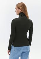 Bayan Yeşil Uzun Kollu Roll Neck