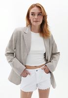 Keten Karışımlı Blazer Ceket