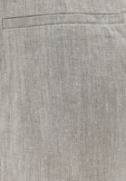 Bayan Bej Yüksek Bel Keten Şort