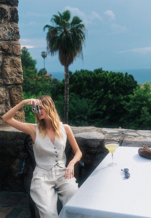 Keten Yelek ve Keten Pantolon Kombini