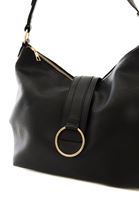 Bayan Siyah Halka Detaylı Tote Çanta