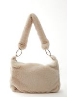 Bayan Krem Peluş Askılı Çanta