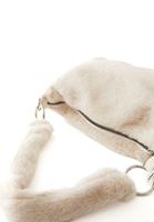 Bayan Krem Peluş Askılı Çanta