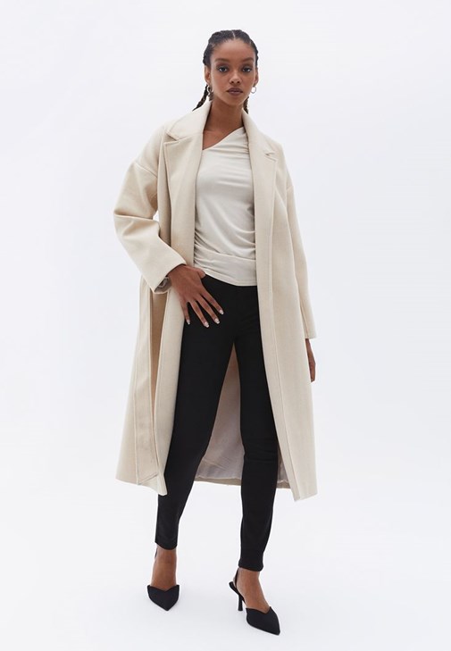 Siyah Yüksek Bel Skinny-Fit Pantolon ( TENCEL™ )