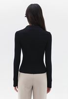 Bayan Siyah Polo Yaka Tişört ( MODAL )