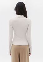 Bayan Bej Polo Yaka Tişört ( MODAL )