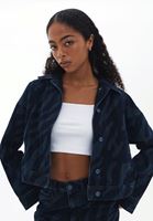 Crop Denim Ceket ve Pantolon Kombini