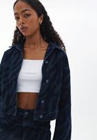 Crop Denim Ceket ve Pantolon Kombini
