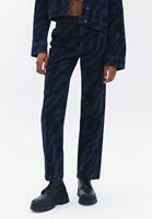 Bayan Mavi Ultra Yüksek Bel Straight-Fit Pantolon