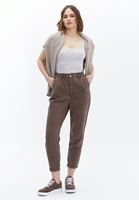 Bayan Kahverengi Baggy-Fit Pantolon ( TENCEL™ )