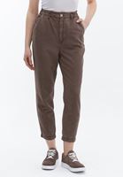 Bayan Kahverengi Baggy-Fit Pantolon ( TENCEL™ )