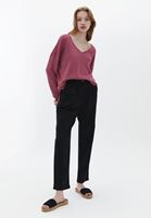 Bayan Siyah Baggy-Fit Pantolon ( TENCEL™ )