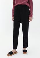 Bayan Siyah Baggy-Fit Pantolon ( TENCEL™ )