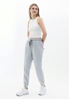 Bayan Gri Orta Bel Jogger Pantolon ( TENCEL™ )
