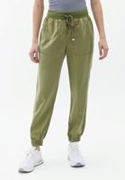 Bayan Yeşil Orta Bel Jogger Pantolon ( TENCEL™ )