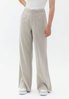 Bayan Bej Orta Bel Wide-Leg Pantolon ( TENCEL™ )