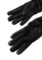 Bayan Siyah Vegan Deri Eldiven 