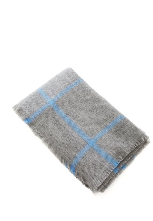 Gri Desenli Kalın Şal