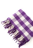 Bayan Mor Desenli Kalın Şal