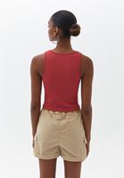 Bayan Pembe Halter Yaka Dikişsiz Crop Atlet