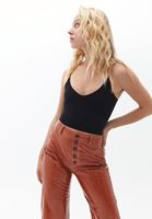 Bayan Siyah Dikişsiz Crop Top