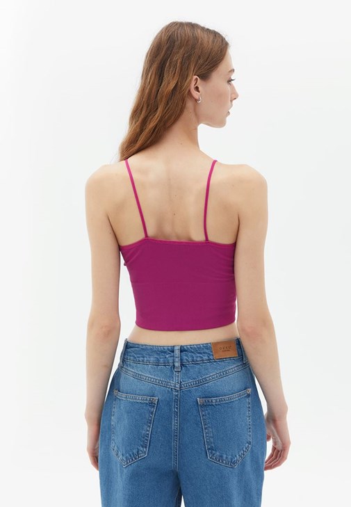 Crop Top ve Denim Jean Kombini