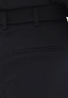 Bayan Siyah Yüksek Bel Kemerli Wide-Leg Pantolon