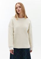 Bayan Bej Pamuklu Oversize Sweatshirt