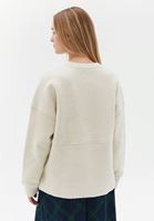 Bayan Bej Pamuklu Oversize Sweatshirt