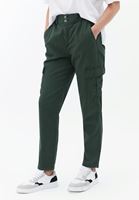 Bayan Yeşil Ultra Yüksek Bel Carrot-Fit Pantolon