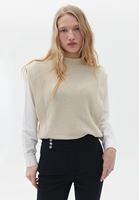Bayan Bej Gömlek Kollu Sweatshirt