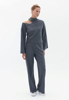 Bayan Füme Cut-Out Detaylı Kazak