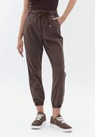 Bayan Kahverengi Yüksek Bel Jogger Pantolon ( TENCEL™ )
